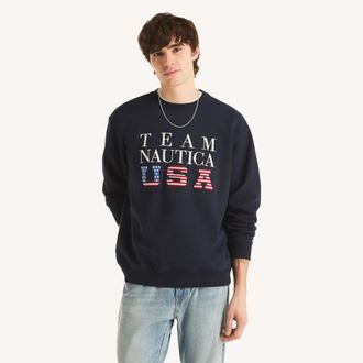 Nautica Mens Team Usa Crewneck Sweatshirt