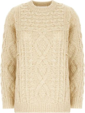 Isabel Marant Dames, Truien, Beige, Maat: XS Wol