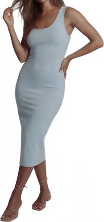 Maven West Sleeveless Bodycon Dress In Bell Blue