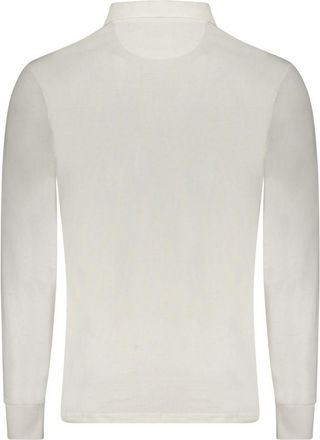 North Sails Mens Long Sleeve Polo Shirt - Ivory Cotton - Size Small