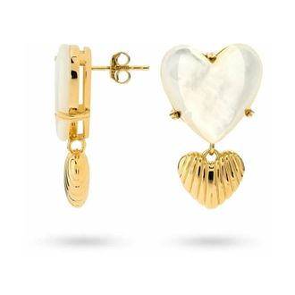 24Kae Accessoires, Dames, Geel, ONE Size, Mother of Pearl Earring