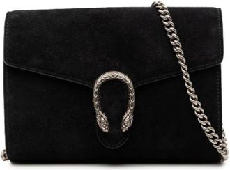 Gucci Pre-owned Suede Crossbody - unisex - Vintage Schoudertas - Zwart - ONE Size - Su&egrave;de - Vintage