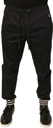Dolce & Gabbana Mens Black Cotton Stretch Jogger Sweatpants Pants Elastane