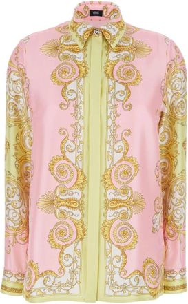 Versace Barok Print Zijden Overhemd - Dames - Overhemden - Veelkleurig - S - Overhemden
