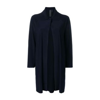 Norma Kamali Single-Breasted Coats, female, Blue, Size: XS Midnight Blue Open Cardigan