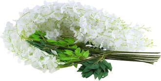 OEM Paquete De 12 Guirnaldas Artificiales (13,2 M), Coronas Colgantes De Imitaci&oacute;n, De Seda, Largas Cadenas De Flores Y Arbustos Colgantes, Para El Hogar,