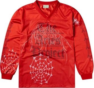 Aries T-shirt in rete con stampa - Rosso