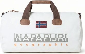Napapijri Bering 3 Duffle Bag - unisex - Tassen - Beige - Maat: ONE Size Katoen