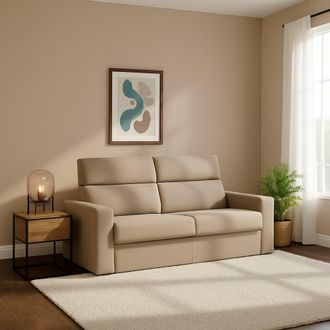 Dmora Sof&aacute; Cama 2 Plazas Ecate, Desenfundable, Con Caj&oacute;n Made In Italy, Apertura Abatible, 200x95 Cm Gris Topo
