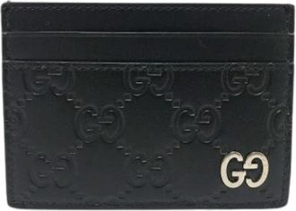 Gucci Pre-owned Card case - Heren - Vintage Accessoires - Zwart - ONE Size - Leer - Vintage