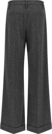 Brunello Cucinelli Womens Gray Virgin Wool Casual Pants