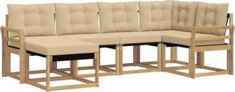 vidaXL Conjunto De Sof&aacute;s De Exterior 6 Uds. Y Beige Vidaxl