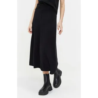 Chinti and Parker Wool Cashmere Midi Skirt in Black at Nordstrom, Size X-Small
