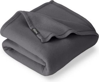 Bare Home Lightweight Polar Fleece Blanket in Forged Iron Grey at Nordstrom, Size King