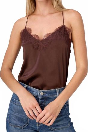 Cami NYC Racer Charmeuse Camisole In Sable