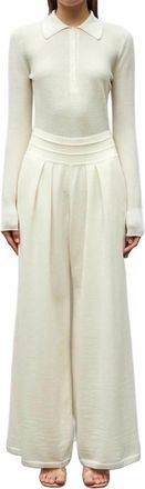 Molli Lauren Wide Leg Pant In Natural