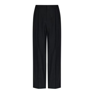 Balmain Suit Trousers, male, Black, Size: 2XL Wool Straight-leg Trousers