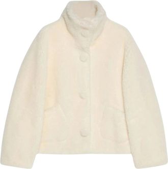 iBlues Teddy Jas - Dames - Jassen - Wit - S - Wol - Jassen