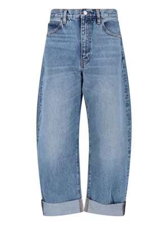 Frame Denim Straight-Leg Design with Mid-Rise Waist and Finish