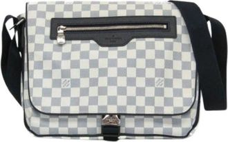 Louis Vuitton Pre-owned Damier Coast Matchpoint Messenger - Heren - Vintage Schoudertas - Wit - ONE Size - Leer - Vintage