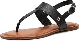 Tommy Hilfiger Lenian Womens Sandals Black : 8.5 M, Faux Leather