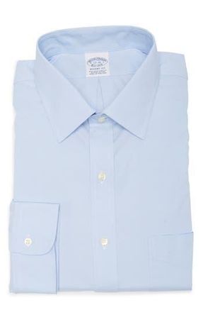 Brooks Brothers Stretch Supima Cotton Dress Shirt in Light Blue at Nordstrom Rack, Size 15.5 - 35