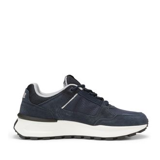 Marc O'Polo Blue Egil 5F Lace-Up Mesh Suede Sneakers