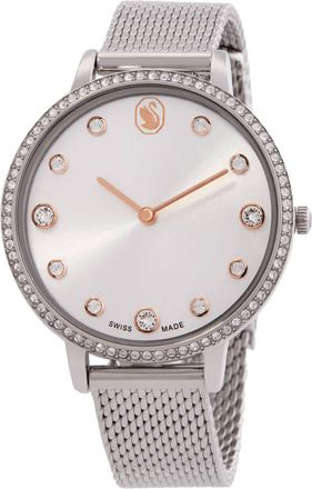 Swarovski Clarica Quartz Crystal Silver Dial Ladies Watch 5740971