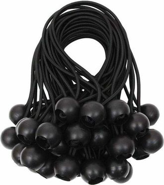 OEM Cuerda El&aacute;stica Esf&eacute;rica - Cuerda El&aacute;stica De Caucho - Longitud 15 Cm - Longitud M&aacute;xima De Extensi&oacute;n 28 Cm - Di&aacute;metro De La Cuerda 0,5 Cm