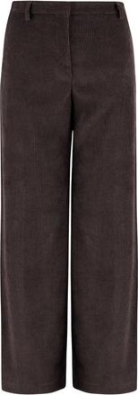 F.it Gevlochten Ribfluwelen Broek - Dames - Wijde Broeken - Bruin - 2XL - Leer - Broeken