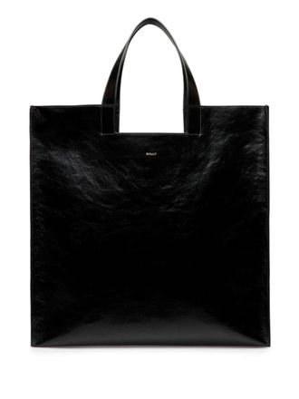 Bally Easy leather tote bag - men - Calf Leather - One Size - Black