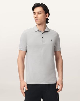AllSaints Cotton Reform Short Sleeve Polo Shirts 2 Pack, Size: XXL