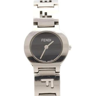 Fendi Pre-owned Watches, female, Black, Size: ONE SIZE Pre-owned Orologi Stainless Steel Quartz Watch