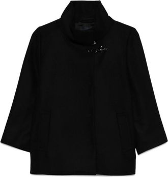 Fay Elegante Wollen Jas Aw 25 - Dames - Zomerjassen - Zwart - S - Wol - Jassen