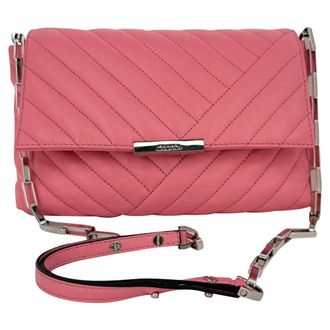 Isabel Marant Merine Quilted Leather Crossbody Bag in. Pink Leather