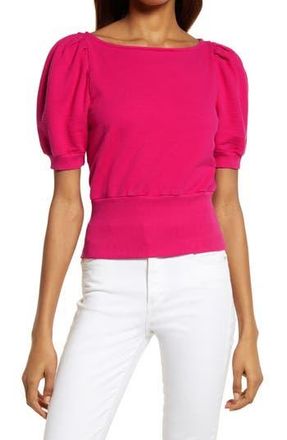 AG - Adriano Goldschmied Walker Puff Sleeve Top in Florescent Mage at Nordstrom Rack, Size X-Small