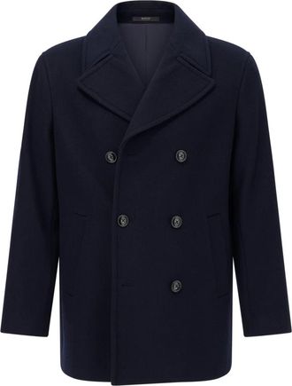 Boggi Milano Jassen, Heren, Blauw, M, Wol, Amsterdam Peacoat