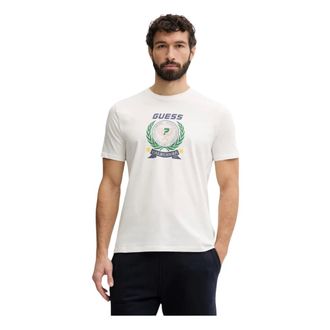 Guess T-Shirts, male, White, Size: XL Daven T-shirt