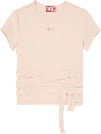 Diesel Cotton Jersey Sweater - Dames - T-shirts - Roze - XS - Katoen - Tops