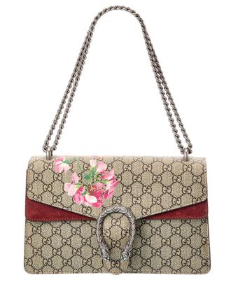 Gucci Beige Multicolor Dry Rose Blooms Gg Supreme Canvas Super Mini Dionysus Shoulder Bag (Authentic Pre-Loved)