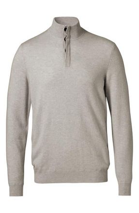 CHARLES TYRWHITT Merino/Cashmere Button Neck in Silver Grey at Nordstrom, Size Xx-Large