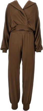 Andamane Grace trousers set - women - Viscose/Polyamide/Spandex/Elastane - S - Brown