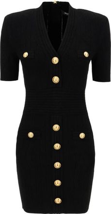 Balmain Short Dresses, female, Black, XL, Elegant Dresses for Every Occasion