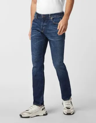 Philipp Plein Super Straight Cut Jeans Plein Men in Marbella at Nordstrom, Size 29