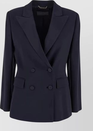 Alberta Ferretti blazer structured shoulder flap pockets