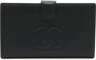Chanel Black Caviar Leather Long Wallet (Authentic Pre-Loved)