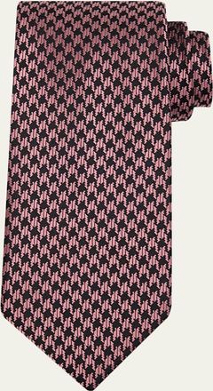 Tom Ford Mens Houndstooth Jacquard Silk Tie