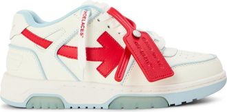 Off-white Womens Off White Outofoffice Oln Low Top Trainers in Light Blue/Red - Size UK 5