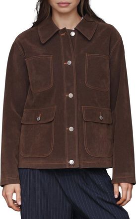 Avec Les Filles Short Wool-Blend Barn Jacket