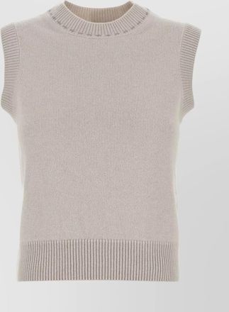 Fendi cashmere sleeveless ribbed vest